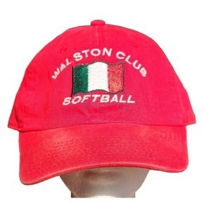 Walston Club Softball Strapback Adjustable Baseball Cap Embroidered 100% Cotton
